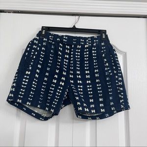 J.Crew womens batik print shorts blue 0
